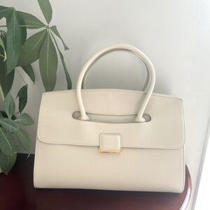 Real leather tote bag